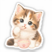 Pegatina Gatito Kawaii Adorable シール (正面)