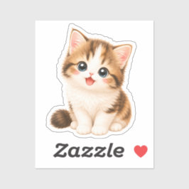 Pegatina Gatito Kawaii Adorable シール