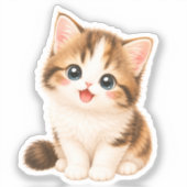 Pegatina Gatito Kawaii Adorable シール (正面)
