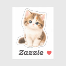 Pegatina Gatito Kawaii Adorable