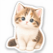 Pegatina Gatito Kawaii Adorable シール (正面)