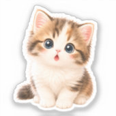 Pegatina Gatito Kawaii Adorable シール (正面)