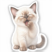 Pegatina Gatito Kawaii Adorable シール (正面)