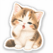 Pegatina Gatito Kawaii Adorable シール (正面)