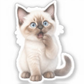 Pegatina Gatito Kawaii Adorable シール (正面)