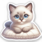 Pegatina Gatito Kawaii Adorable シール (正面)