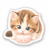 Pegatina Gatito Kawaii Adorable シール (正面)