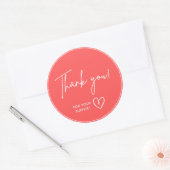 Pegatina gracias por su apoyo ideal para empresas ラウンドシール (封筒)