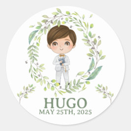 Pegatina HUGO Primera Comunión ラウンドシール