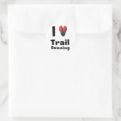 Pegatina "I love Trail Running" ラウンドシール (バッグ)