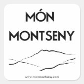 Pegatina mónmontseny スクエアシール (正面)