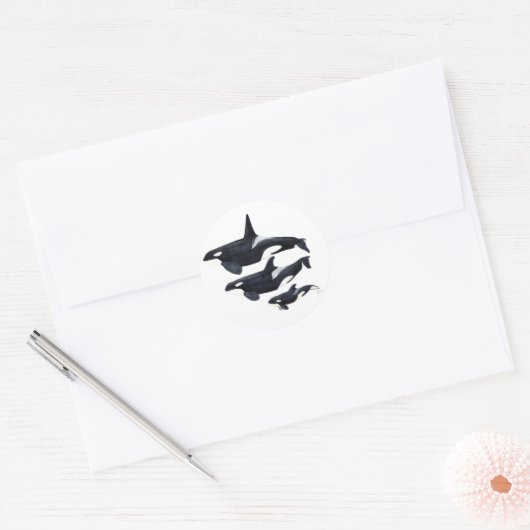 Pegatina orca ラウンドシール (封筒)