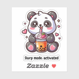 Pegatina Osito Panda Boba Tea シール