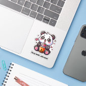 Pegatina Osito Panda Boba Tea シール (ノートパソコンとiPhone)