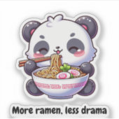 Pegatina Osito Panda Comiendo シール (正面)
