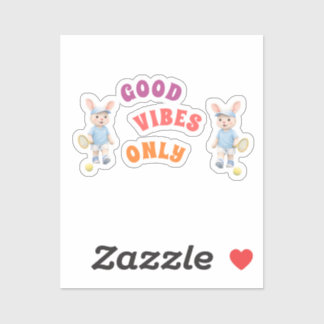 Pegatina Ovalada Cute Bunny School Name Label シール