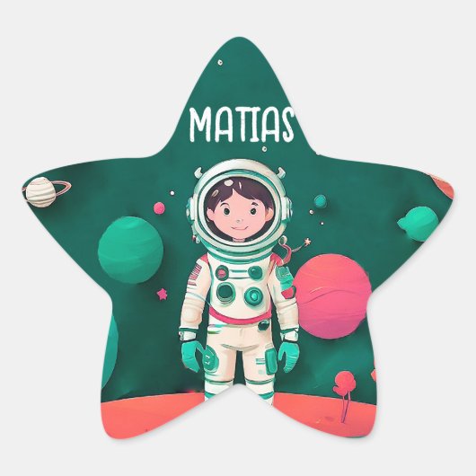 Pegatina para cumpleaños personalizada 星シール (正面)