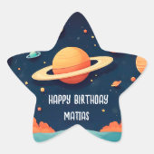 Pegatina para cumpleaños personalizada 星シール (正面)