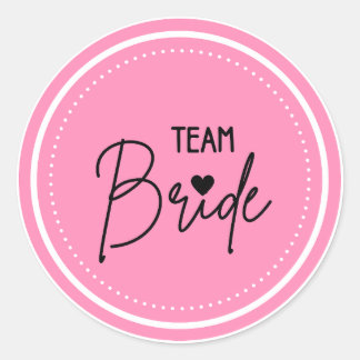 Pegatina para despedida de soltera Team Bride ラウンドシール