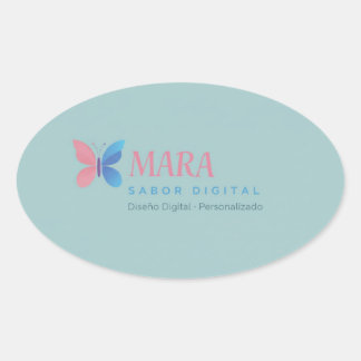 Pegatina personalizada con diseño moderno 楕円形シール