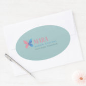 Pegatina personalizada con diseño moderno 楕円形シール (封筒)