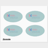 Pegatina personalizada con diseño moderno 楕円形シール (シート)
