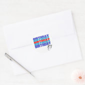 Pegatina Rectangular Happy birthday boy. Celebrati ラウンドシール (封筒)