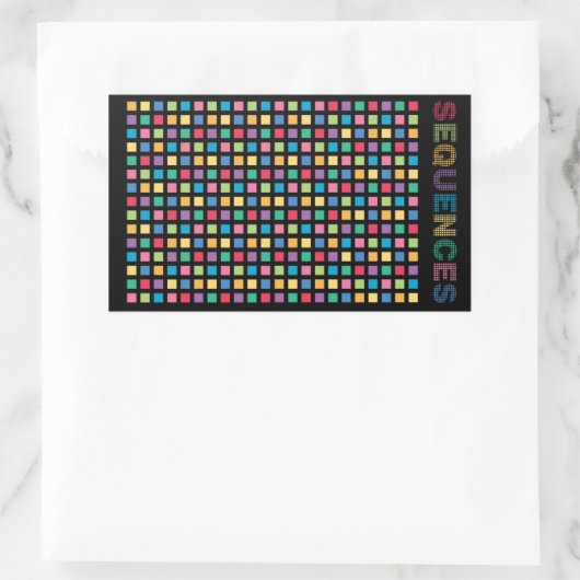 Pegatina Rectangular Sequences 長方形シール (バッグ)