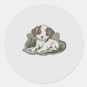  Pegatina Redonda Clásica Pegatinas  ラウンドシール (正面)