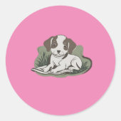  Pegatina Redonda Clásica Pegatinas  ラウンドシール (正面)