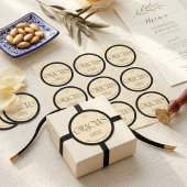 Pegatina Redonda de Boda Spanish Wedding Favor ラウンドシール