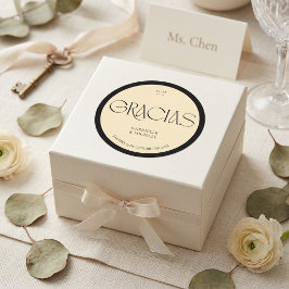 Pegatina Redonda de Boda Spanish Wedding Favor ラウンドシール