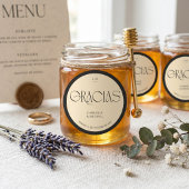 Pegatina Redonda de Boda Spanish Wedding Favor ラウンドシール