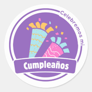 Pegatina redonda de celebracion ラウンドシール