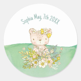 Pegatina redonda de la colección Little Bear ラウンドシール