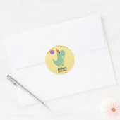 Pegatina Redonda  Dinosaur birthday sticker ラウンドシール (封筒)