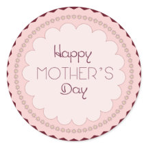 Pegatina redonda "mother's day" etiqueta moderna