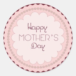 Pegatina redonda "mother's day" etiqueta moderna ラウンドシール