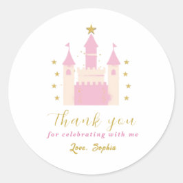 Pegatina Redonda Personalizable - Castillo de Prin ラウンドシール