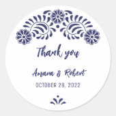 PEGATINA REDONDA TALAVERA FLOWER ラウンドシール (正面)