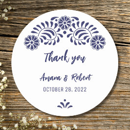 PEGATINA REDONDA TALAVERA FLOWER ラウンドシール