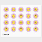 Pegatina/Stickers redonda Carita Feliz "Be Happy" ラウンドシール (シート)