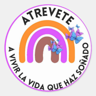 Pegatina/ Stickers redondo con frase motivadora ラウンドシール