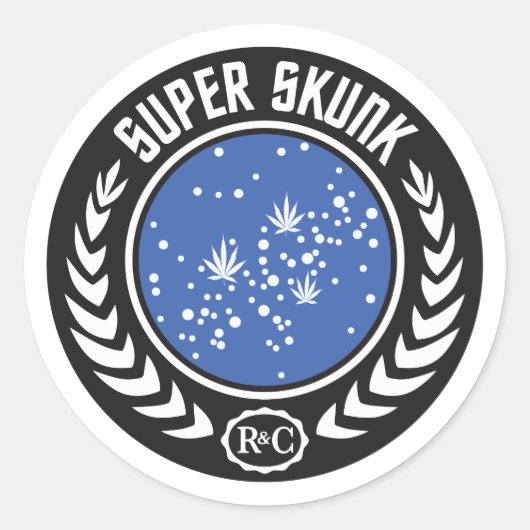 Pegatina Super Skunk ラウンドシール (正面)