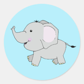 Pegatina Tengo un elefante ラウンドシール