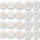 Pegatina Tiny latte weather tracker planner シール (正面)