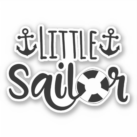 Pegatina troquelada Little sailor シール (正面)