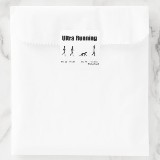 Pegatina "Ultra-Running" スクエアシール (バッグ)