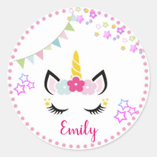 PEGATINA UNICORNIO ラウンドシール