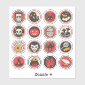 Pegatinas circulares de Halloweenステッカー シール (シート)